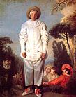 Jean-antoine Watteau Canvas Paintings - Pierrot